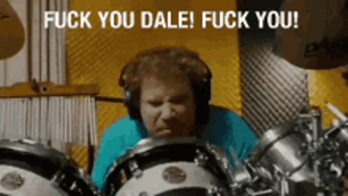 Fuck You Dale Drumset GIF - Fuck You Dale Drumset Step Brothers GIFs