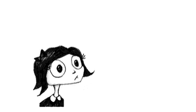 a cartoon of a girl eating a pizza with her mouth open .
