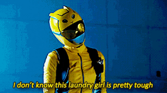 Power Rangers Yellow Ranger GIF - Power Rangers Yellow Ranger I Dont Know This Laundry Girl Is Pretty Tough GIFs