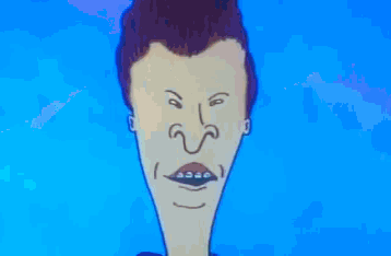 a cartoon drawing of a man with a huge mouth and teeth