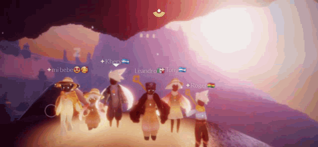 a group of people standing on top of a mountain with the name leandro visible