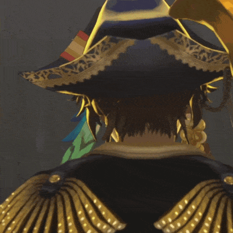 a close up of a person wearing a hat with feathers on it