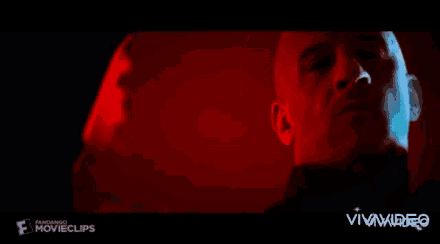 a close up of a man 's face with the words vivavideo below