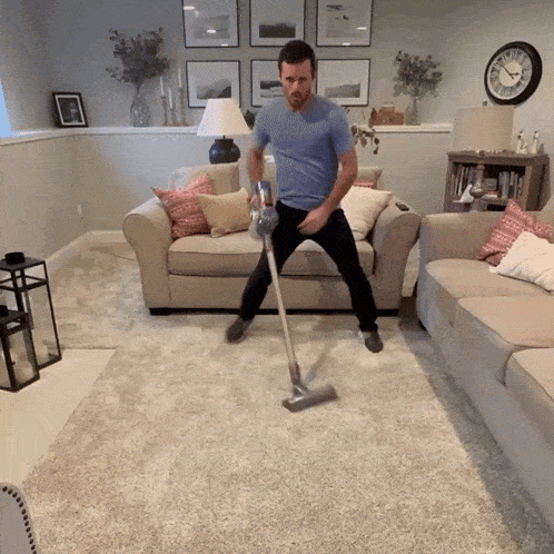 Cleaning The Room Daniel Labelle GIF - Cleaning The Room Daniel Labelle Vacuuming GIFs