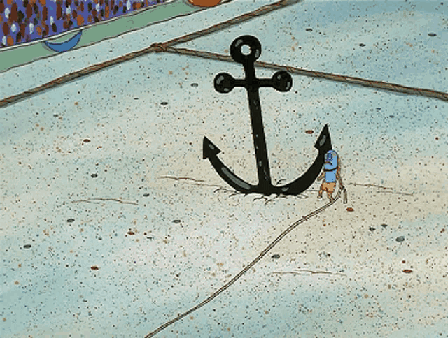 Spongebob Anchor GIF - Spongebob Anchor Anchor Throw GIFs