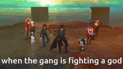 When The Gang Is Fighting A God Yaldabaoth GIF - When The Gang Is Fighting A God Yaldabaoth Persona 5 GIFs