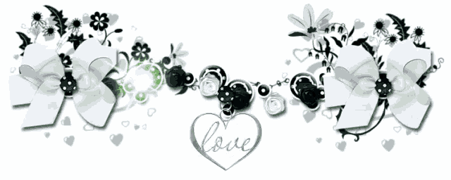 a heart with the word love on it is surrounded by flowers