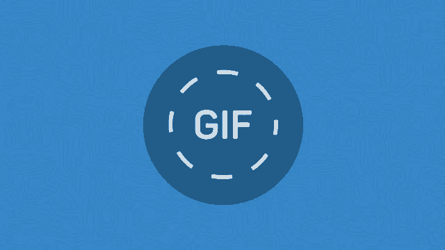 a blue circle with the word gif in it