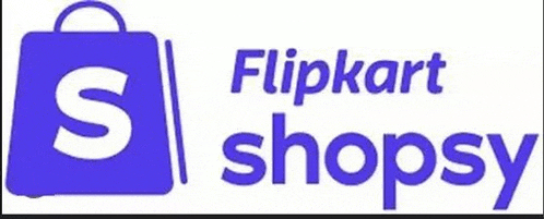 the logo for flipkart shopsy is a purple shopping bag with a handle .