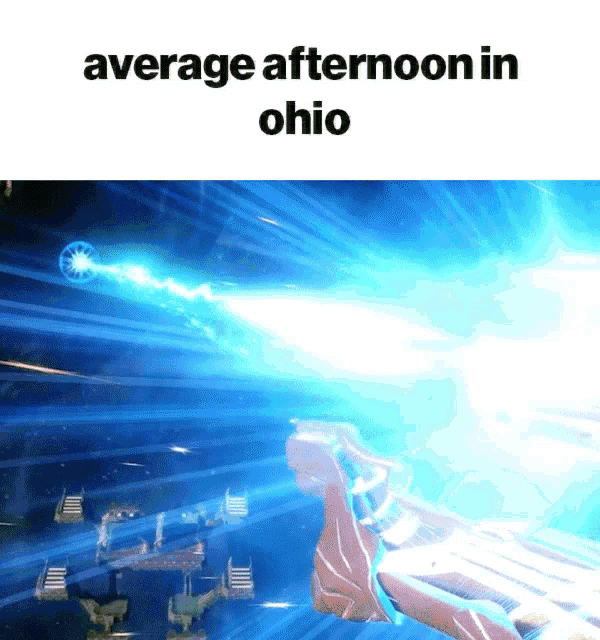 a screenshot of a video game with the words average afternoon in ohio at the top
