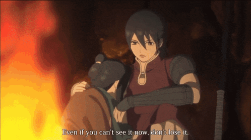a cartoon character says " even if you can 't see it now do n't lose it "