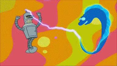 Bender Dancing With An Electric Eel - Futurama GIF - Futurama Bender Robot GIFs
