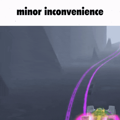 a screenshot of a video game with the words minor inconvenience below it