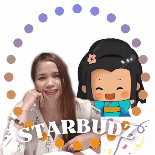 a picture of a woman and a cartoon girl with the name starbud26