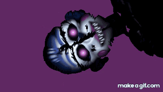 a gif of a baby with purple eyes and the words make a gif.com on the bottom