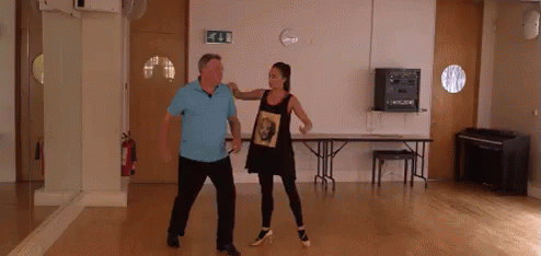 Ed Balls Katya Jones Practicing - Strictly GIF - Ed Balls Katya Jones Dance GIFs
