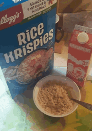 Rice Krispies Cereal GIF - Rice Krispies Cereal Bowl Of Cereal GIFs