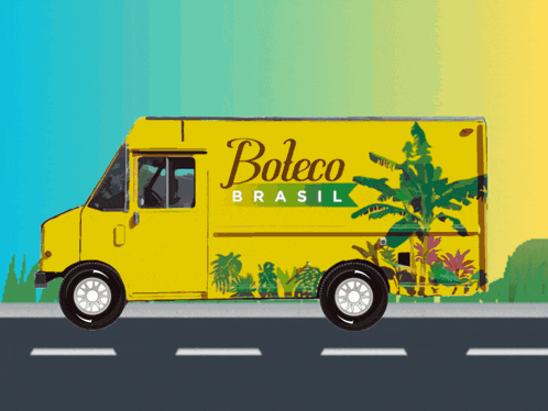 a yellow van with the word boleco brasil on it
