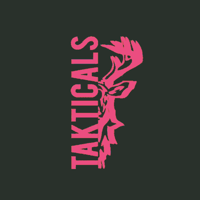 a logo for a company called tacticals with a moose on a black background