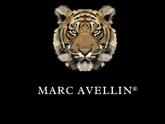 a tiger 's face is shown on a black background