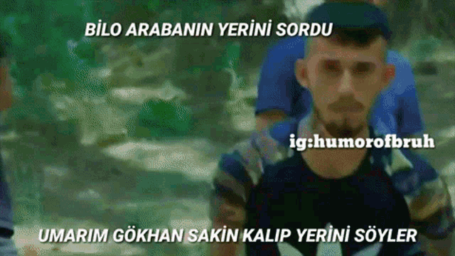 a blurry picture of a man with a caption that says ig humorofbruh