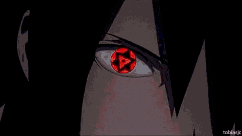 a person with a red light coming out of their eyes .