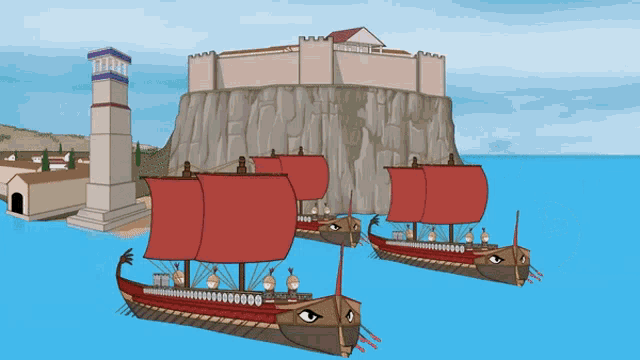 Naval Battle Over Simplified GIF - Naval Battle Over Simplified The First Punic War GIFs