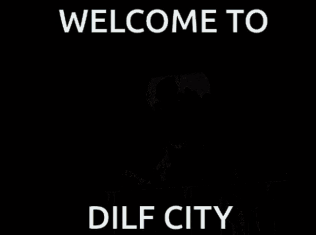 a poster that says welcome to dilf city on it