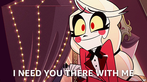 I Need You There With Me Charlie Morningstar GIF - I Need You There With Me Charlie Morningstar Hazbin Hotel GIFs