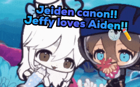 jeiden canon and jeffy loves aiden written on a cartoon