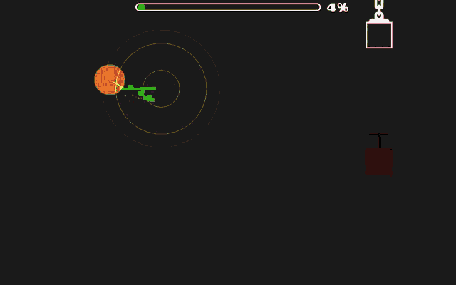 a screenshot of a video game with a green bar that says 45 %