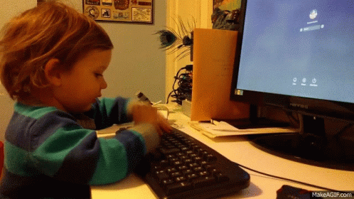 Baby Typing GIF - Baby Typing Computer GIFs