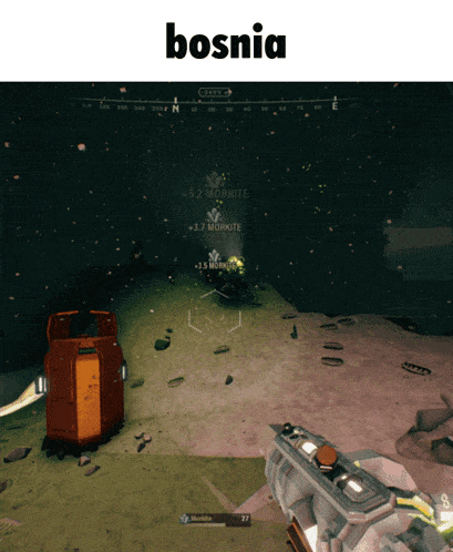 a screenshot of a video game with the word bosnia above it