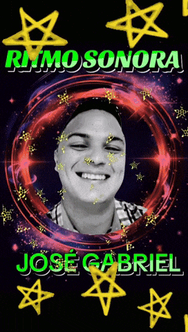 a poster for jose gabriel with a smiling man in the center