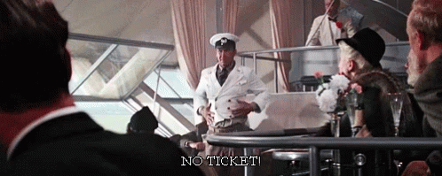 No Ticket GIF - No Ticket Vintage Captain GIFs