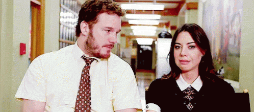 Andy & April GIF - Andydwyer Aprilludgate Highfive GIFs
