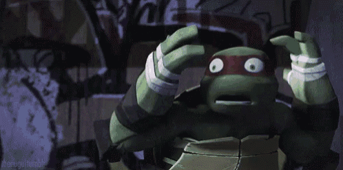 a cartoon turtle is being attacked by a giant monster