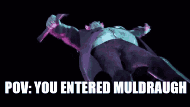 a statue of a man holding a pickaxe with the words `` pov : you entered muldraugh '' written on it .