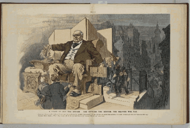 a cartoon of a man sitting on a throne with the words " a stand of the bad fellow " at the top