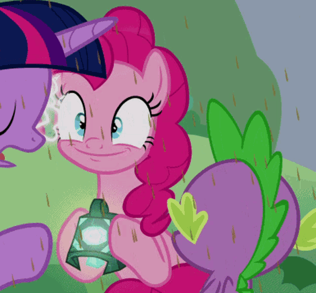pinkie pie and spike from my little pony