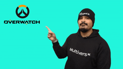 a man wearing a beanie and a black sweatshirt with the word multivers on it
