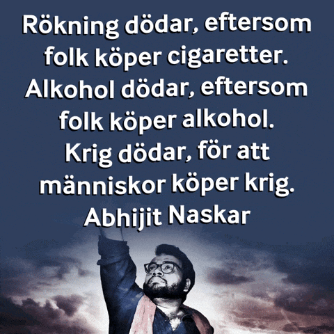 a man with glasses and a beard is holding up a cigarette in front of a cloudy sky