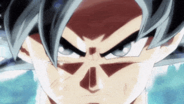 a close up of a person 's face with a very angry look on their face