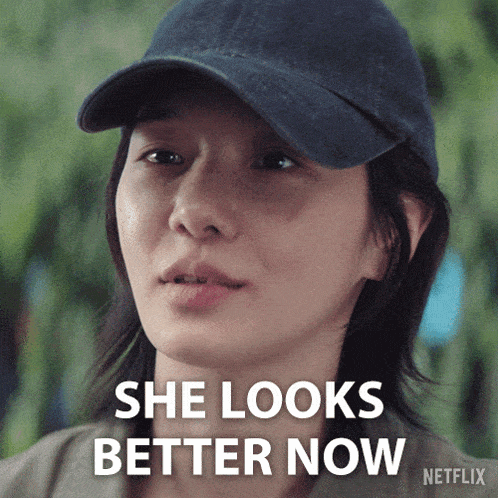 a woman wearing a hat says she looks better now on a netflix ad