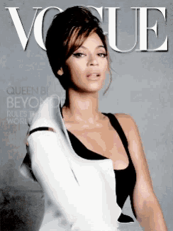 a woman is on the cover of a vogue magazine