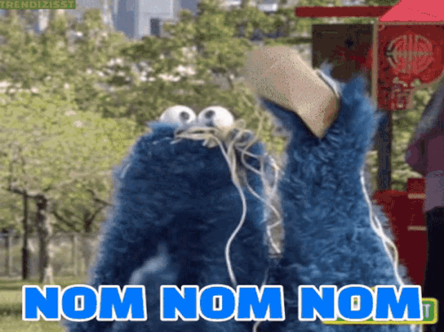 Nom Nom Cookie Monster GIF