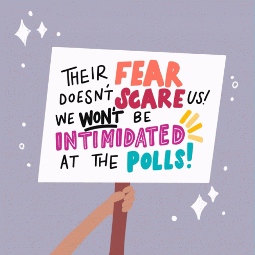 Protest Sign Protest GIF - Protest Sign Protest Their Fear Doesnt Scare Us GIFs