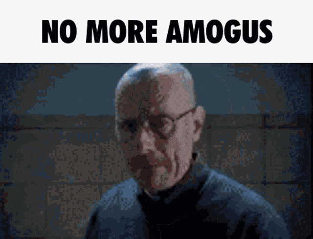 a picture of a man with glasses and the words " no more amagus " above him