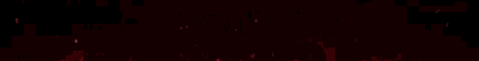 a red light is shining on a black background and the letter b is visible .