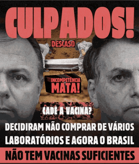 a poster with two men and the words culpados on top